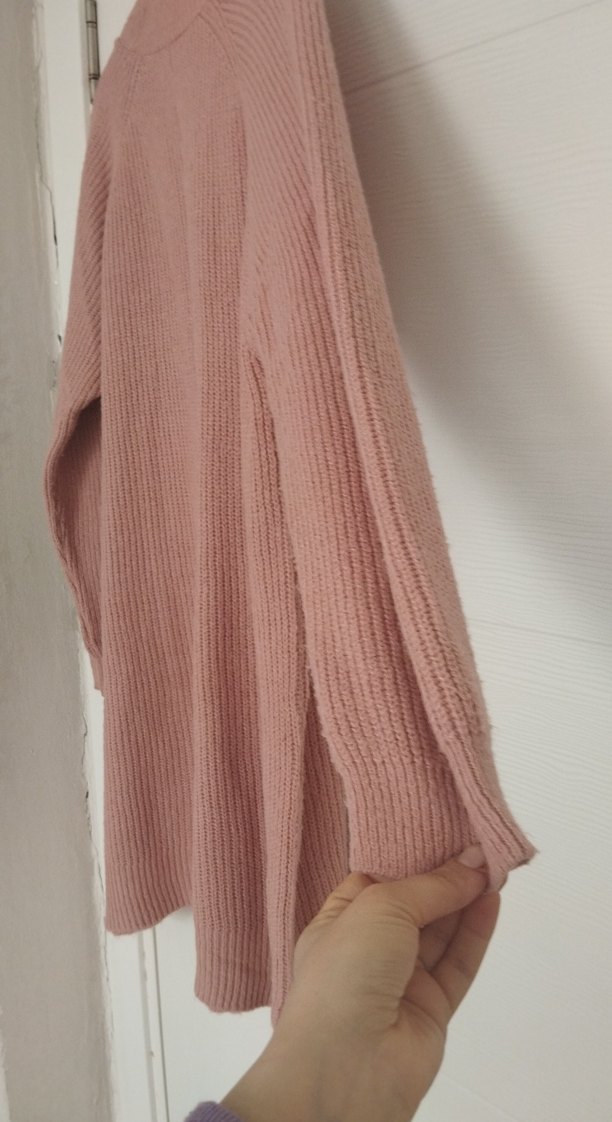 Uzun Bej Boğazlı Triko Kadın Kazak - Görsel 3