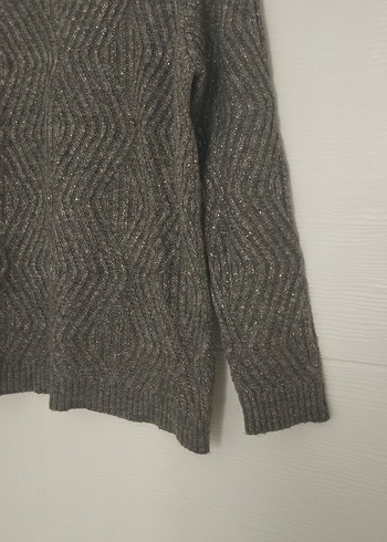 Gri Örgü Kadın Kazak - Görsel 3