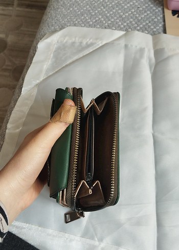 Yeşil Deri Kadın Cüzdanı - Görsel 4