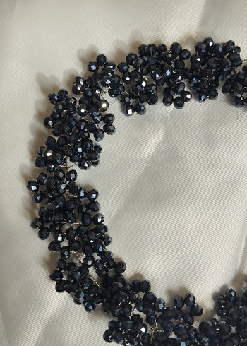 Siyah Boncuklu Gotik Saç Aksesuarı - Görsel 2