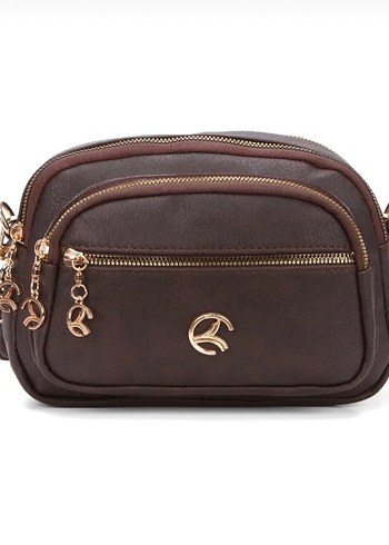 Kahverengi,siyah  Deri   Kadın Çanta - Görsel 3