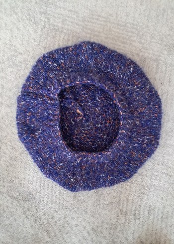 Kadın Mavi Gri Örgü Bere - Görsel 2