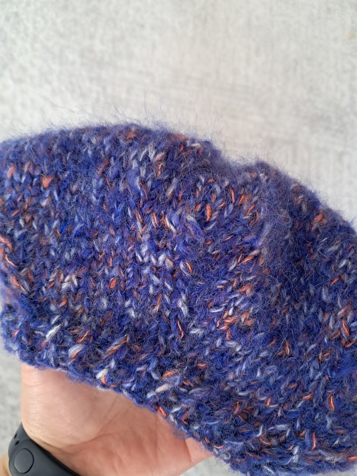 Kadın Mavi Gri Örgü Bere - Görsel 3