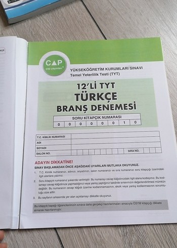 Beden Renk TYT Türkçe 12x40 Brans Denemeleri Kitabı