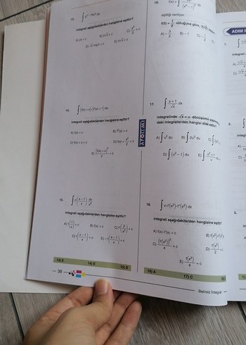 Beden Renk Integral Konu Anlatımlı Soru Bankası
