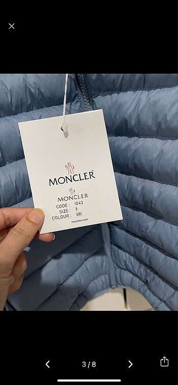 8 Yaş Beden Moncler çocuk mont