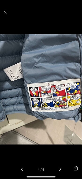 8 Yaş Beden gri Renk Moncler çocuk mont