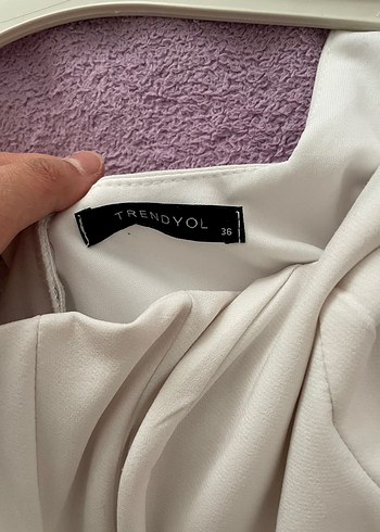 s Beden beyaz Renk Beyaz V Yaka Kemerli Denim Bustiyer