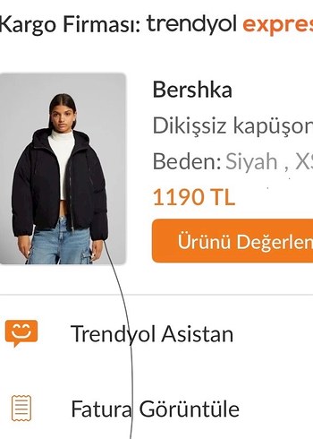 Siyah Kadın Midi Kışlık Fermuarlı Mont - Görsel 5