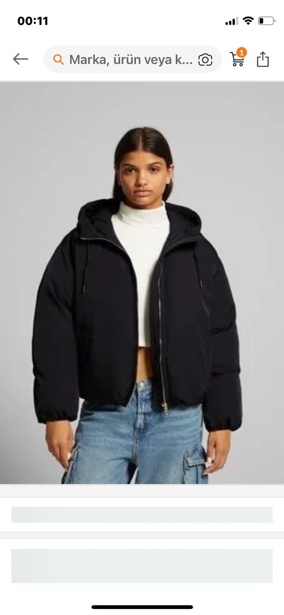 Siyah Kadın Midi Kışlık Fermuarlı Mont - Görsel 4