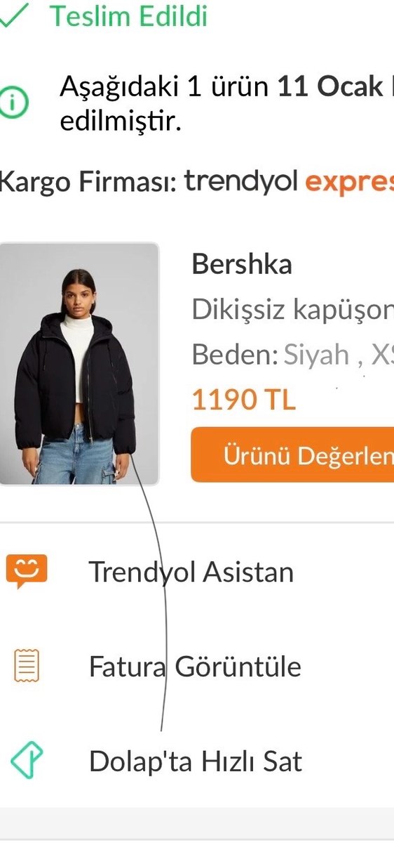 Siyah Kadın Midi Kışlık Fermuarlı Mont - Görsel 5