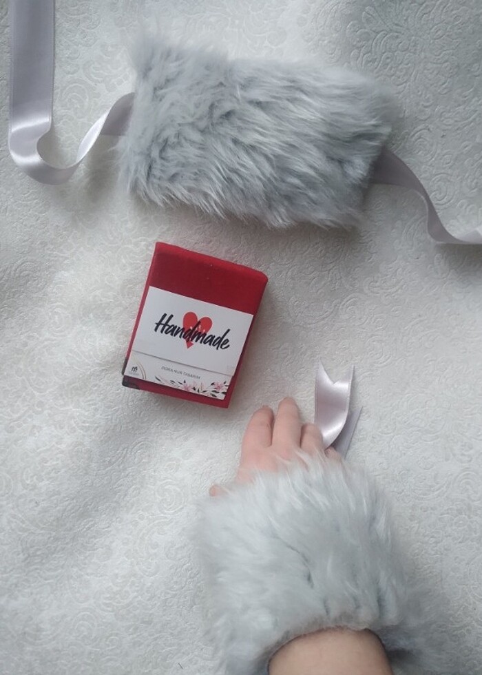 Sahte kürk Kadın manşet  - Görsel 2