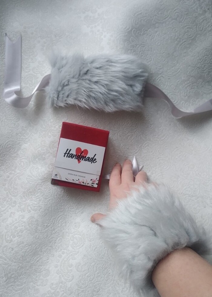 Sahte kürk Kadın manşet  - Görsel 3