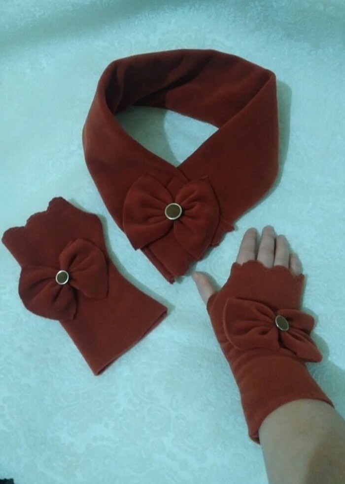 KADIN ELDİVEN BOYUNLUK SETİ  - Görsel 3