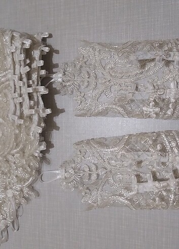 FRANSIZ DANTELİ GELİN NİKÂH ELDİVENİ - Görsel 6