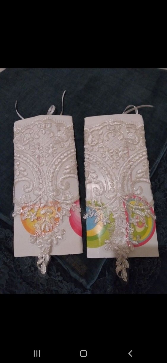 Dantel Detaylı Beyaz Bohem Kadın Eldiveni - Görsel 2