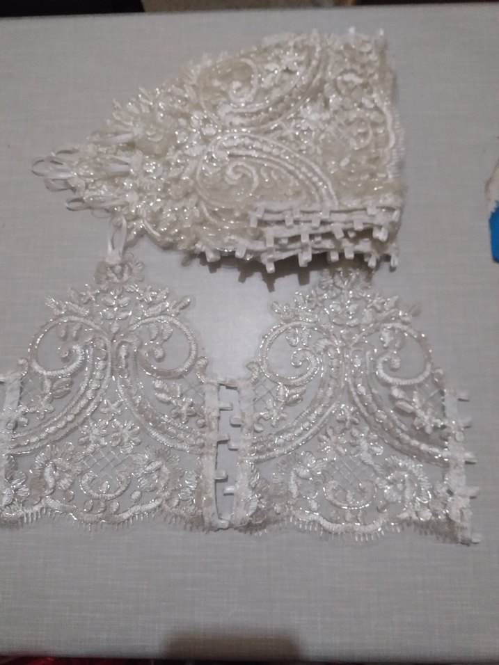 Dantel Detaylı Beyaz Bohem Kadın Eldiveni - Görsel 5