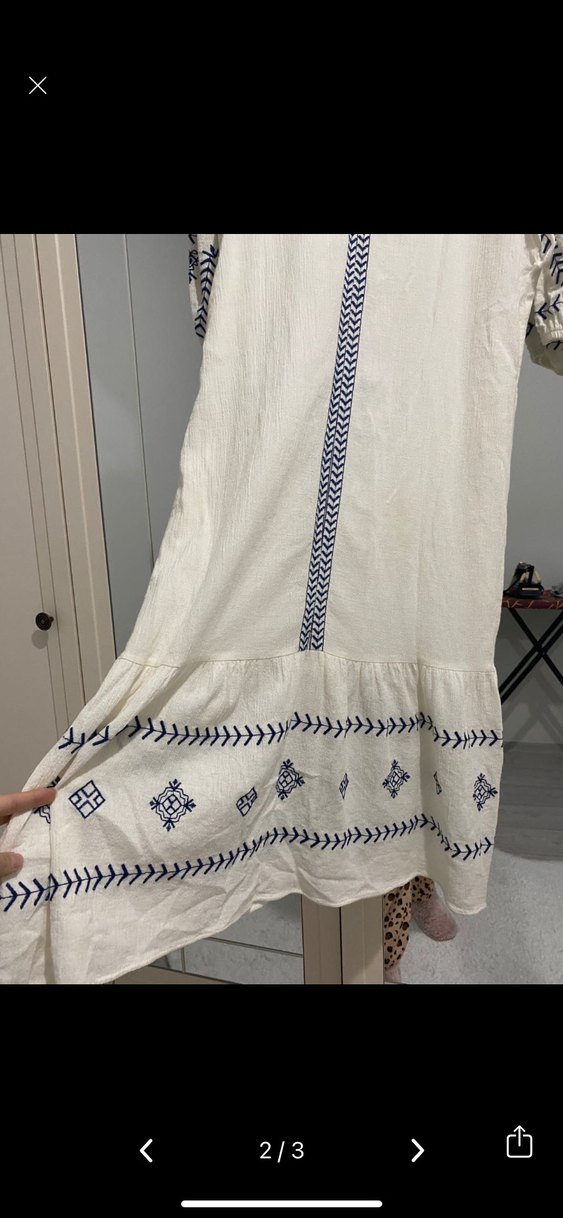 Nakışlı Püsküllü Bohem Uzun Elbise - Görsel 2