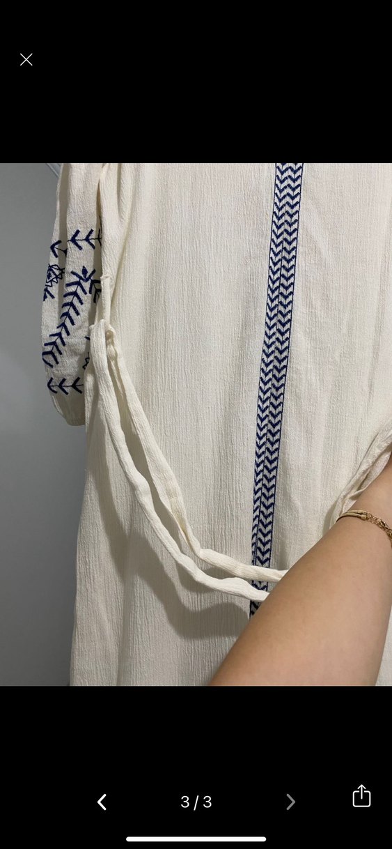 Nakışlı Püsküllü Bohem Uzun Elbise - Görsel 3