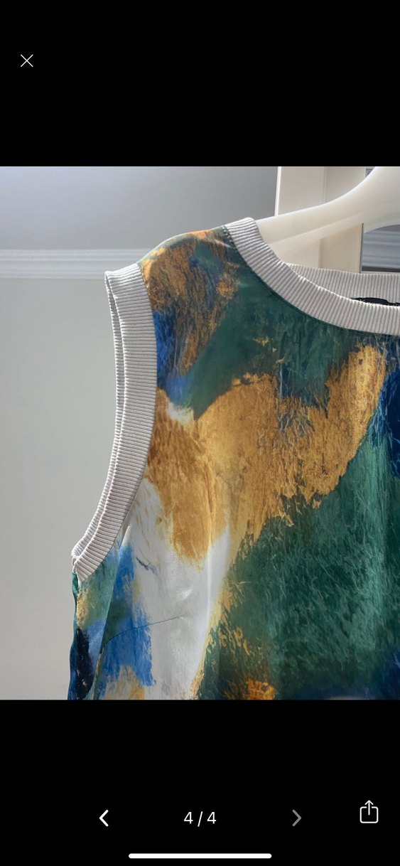 Kadın Çok Renkli Uzun Kolsuz Salaş Elbise - Görsel 3