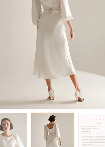 Beyaz şık elbise - Görsel 3