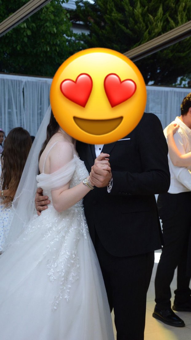 Straplez Midi Beyaz Gelinlik - Görsel 2