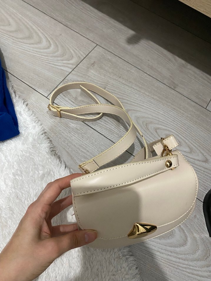 Beyaz Deri Kadın Çanta - Görsel 2