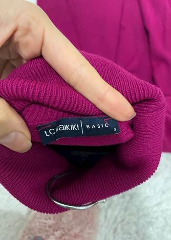 Mor Kadın Boğazlı İnce Triko Kazak - Görsel 3