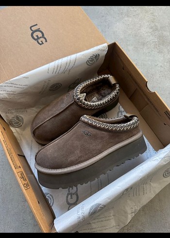 UGG Süet Platform Topuklu Kadın Terlik