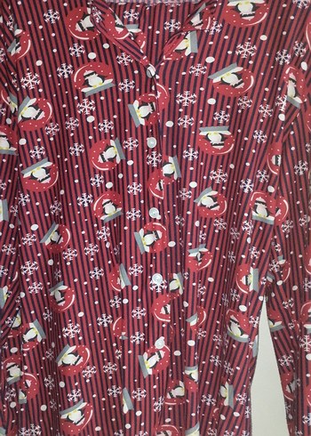 Desenli Kadın pıjama takımı Düğmeli, Renkli - Görsel 2