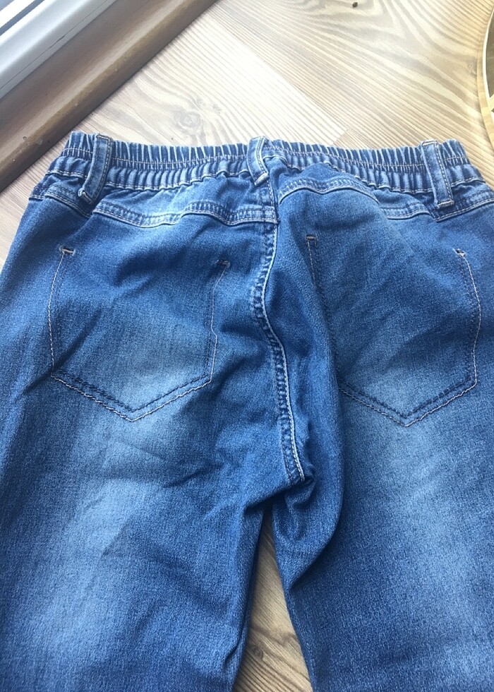 Belden lastikli kot pantolon - Görsel 3