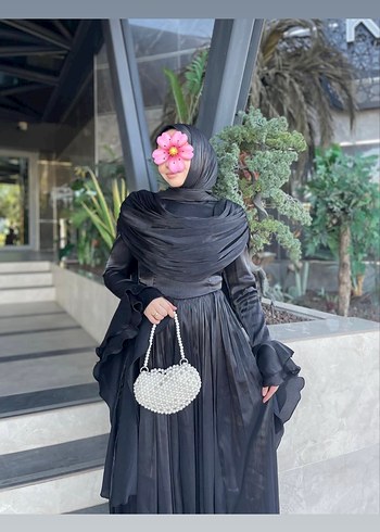 Siyah Drapeli Uzun Gotik Elbise