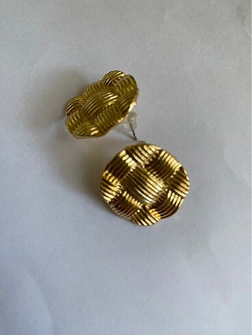 Gold Yuvarlak Küpe