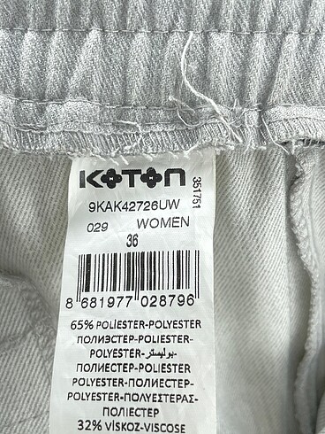 38 Beden çeşitli Renk Koton Düz Kesim %70 İndirimli.