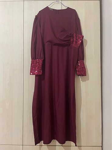 Büyük Beden Bordo Abiye