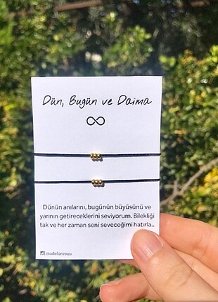 Dün, bugün ve daima bileklikleri
