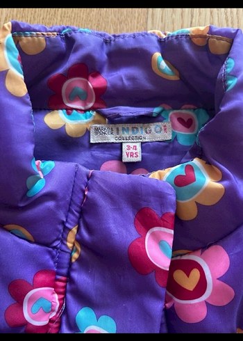 Marks and spencer Renkli Çiçek Desenli Kız Çocuk Yeleği - Görsel 2