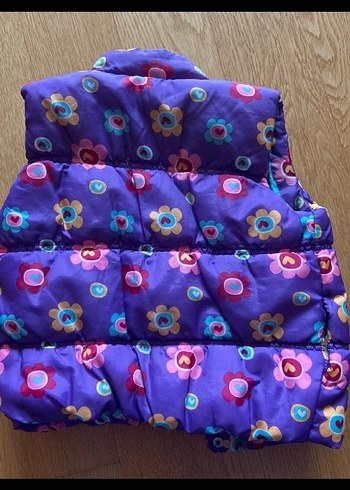 Marks and spencer Renkli Çiçek Desenli Kız Çocuk Yeleği - Görsel 4