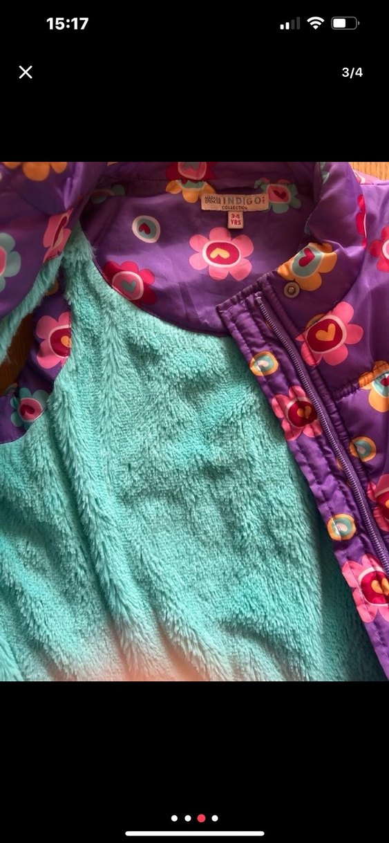 Marks and spencer Renkli Çiçek Desenli Kız Çocuk Yeleği - Görsel 3