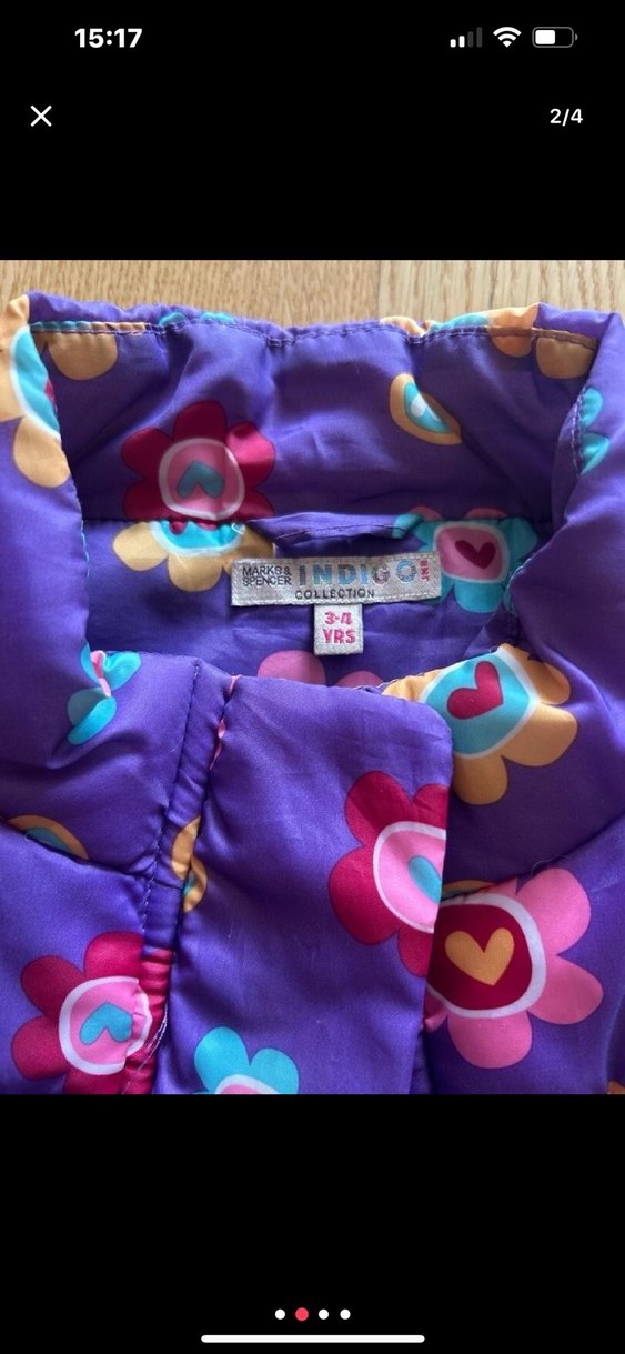 Marks and spencer Renkli Çiçek Desenli Kız Çocuk Yeleği - Görsel 2