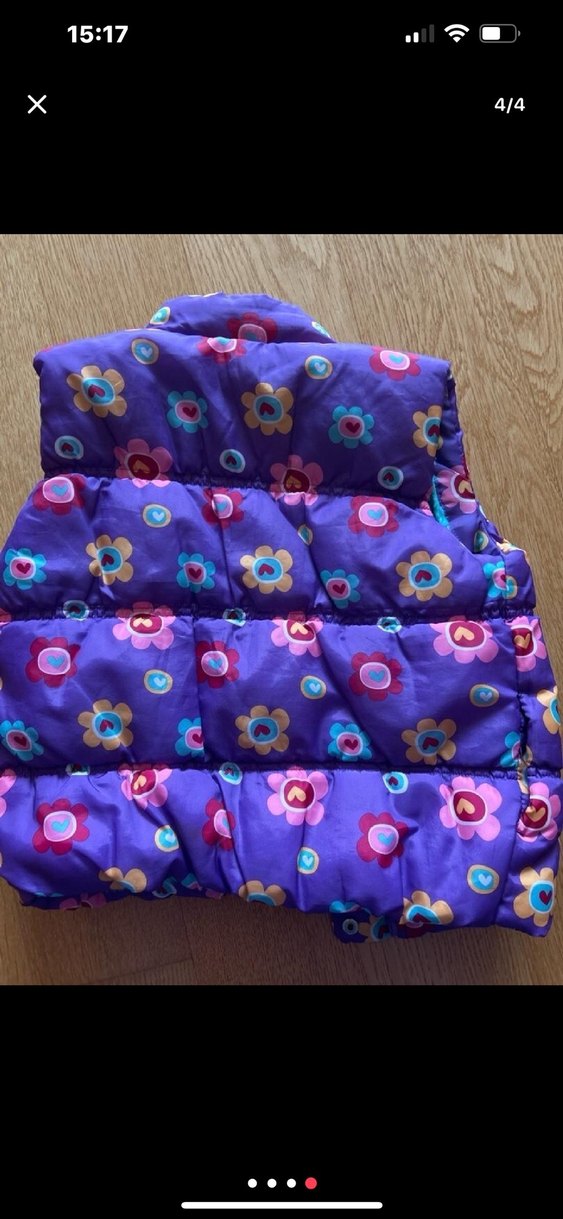 Marks and spencer Renkli Çiçek Desenli Kız Çocuk Yeleği - Görsel 4