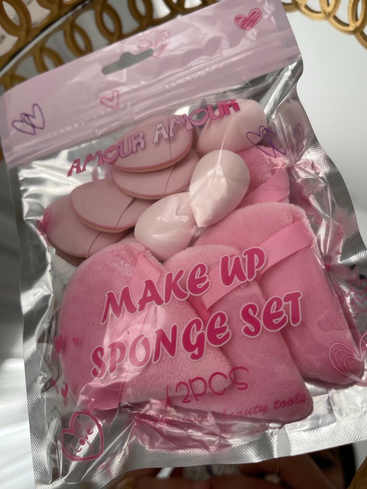 Pastel Pembe Makyaj Süngeri Seti - Görsel 4