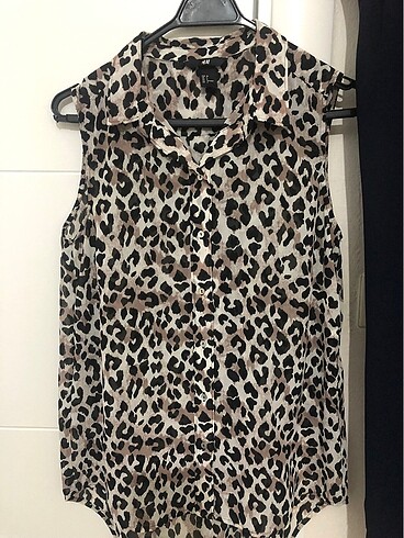 H&M Leopar Desen, Şifon Kolsuz Yazlık