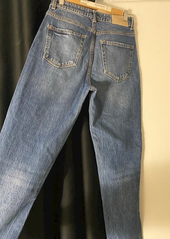 Kadın Mavi Denim Regular Fit Jean - Görsel 3