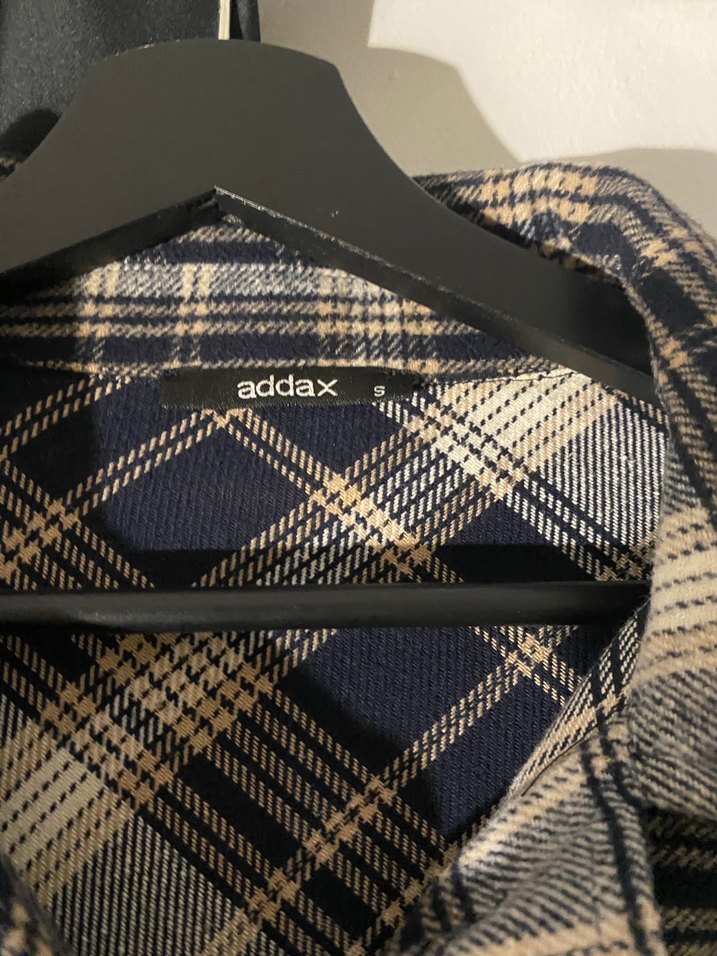 Düğmeli Ekose Gömlek, Salaş Kesim, Uzun Kollu - Görsel 2