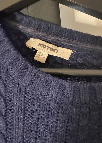 Lacivert Örgü Kadın Kazak - Görsel 2