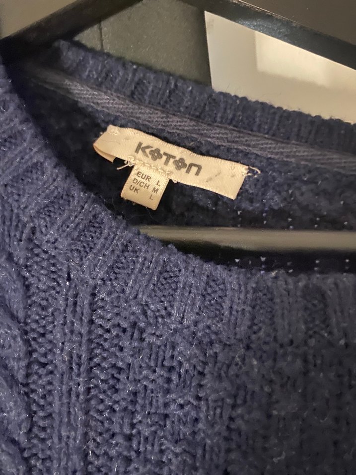 Lacivert Örgü Kadın Kazak - Görsel 2