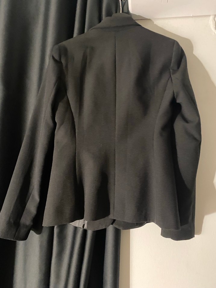 Düğmeli Siyah Kadın Blazer Ceket - Görsel 3