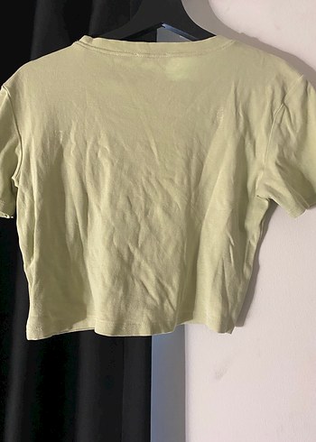 pastel yeşil Kısa Kollu Kadın Tişört - Görsel 3