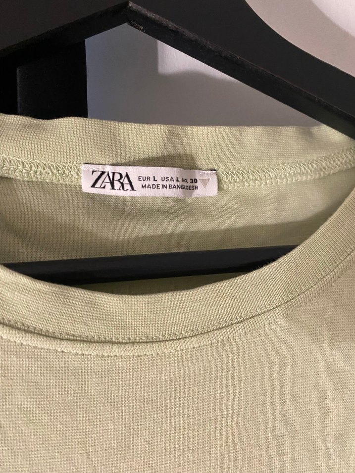 pastel yeşil Kısa Kollu Kadın Tişört - Görsel 2